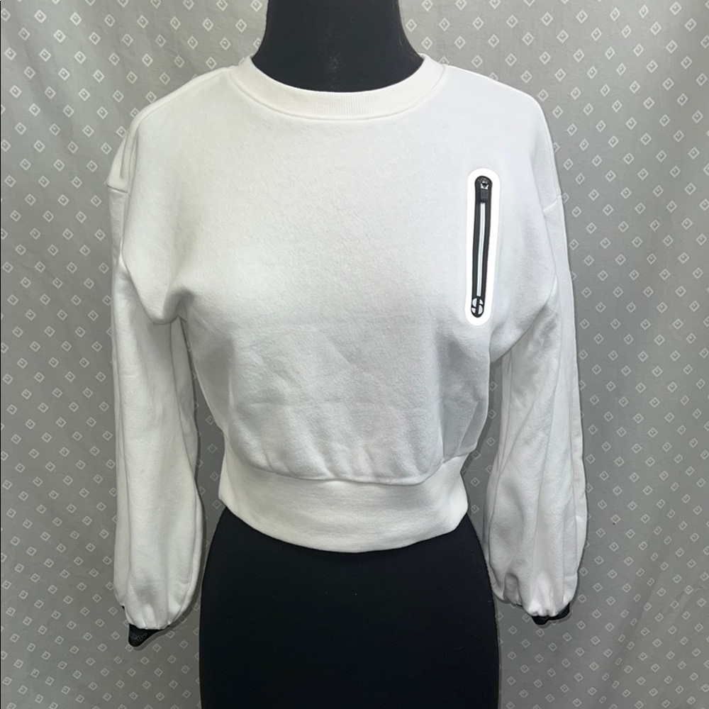 Sports Illustrated White Cropped Sweatshirt